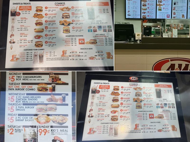 A&W Restaurant Menu