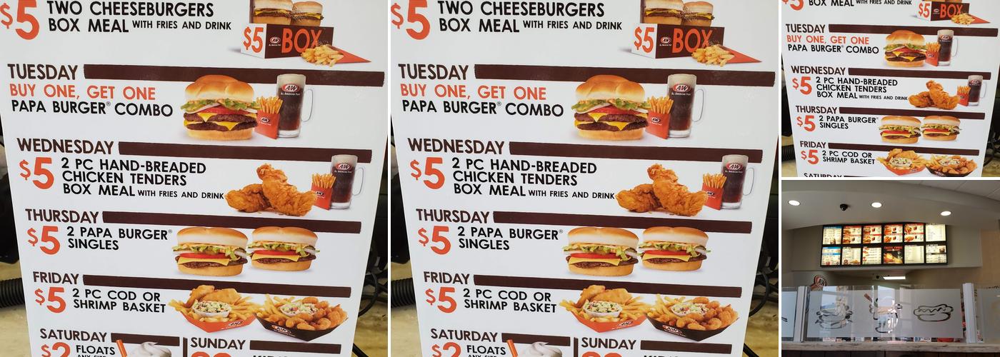 A&W Restaurant Menu