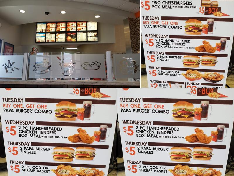 A&W Restaurant Menu