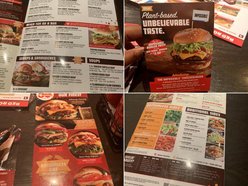 Red Robin Gourmet Burgers and Brews Menu