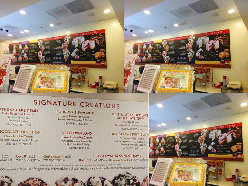 Cold Stone Creamery Menu