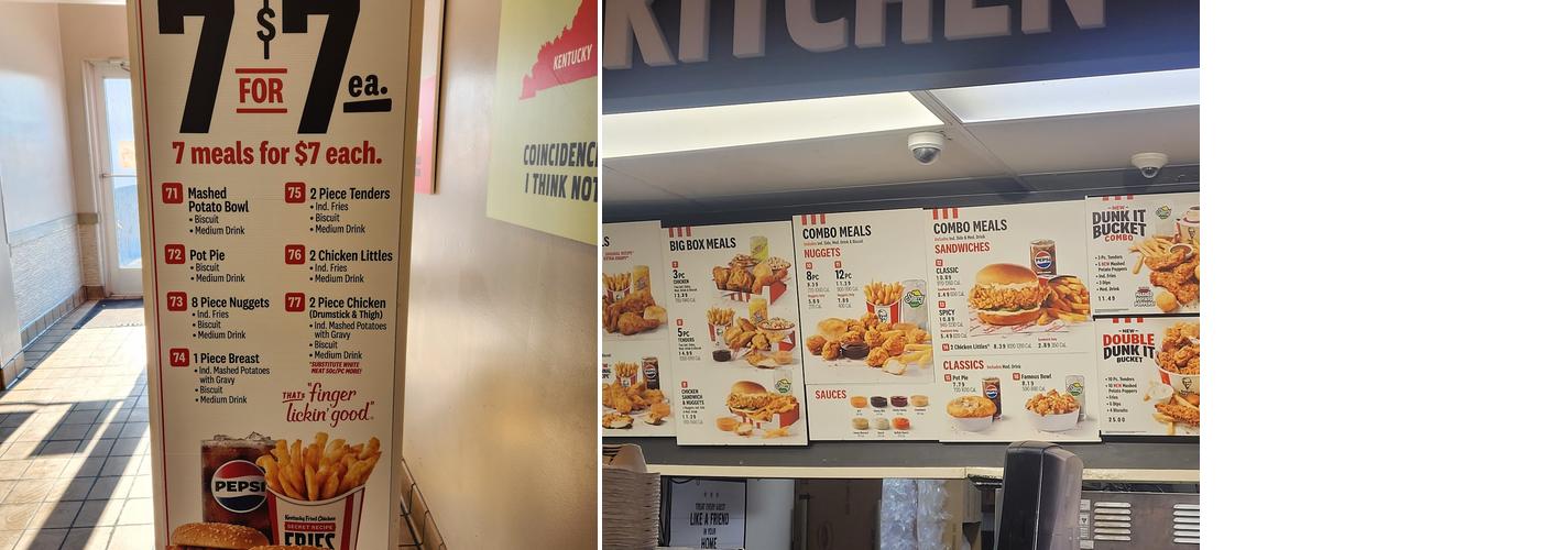KFC Menu