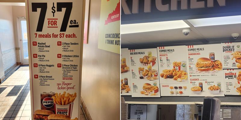 KFC Menu