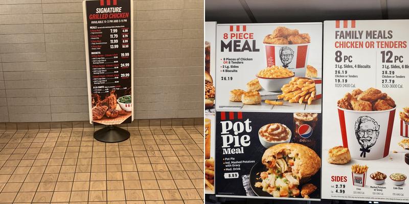 KFC Menu