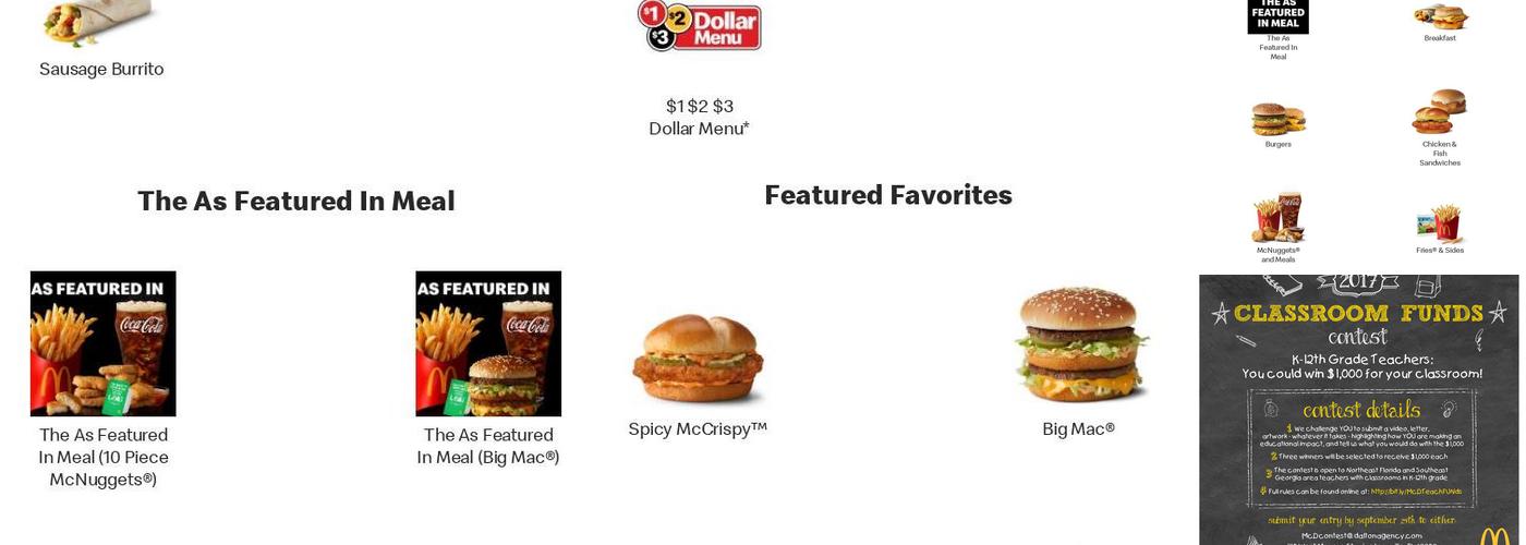McDonald's Menu