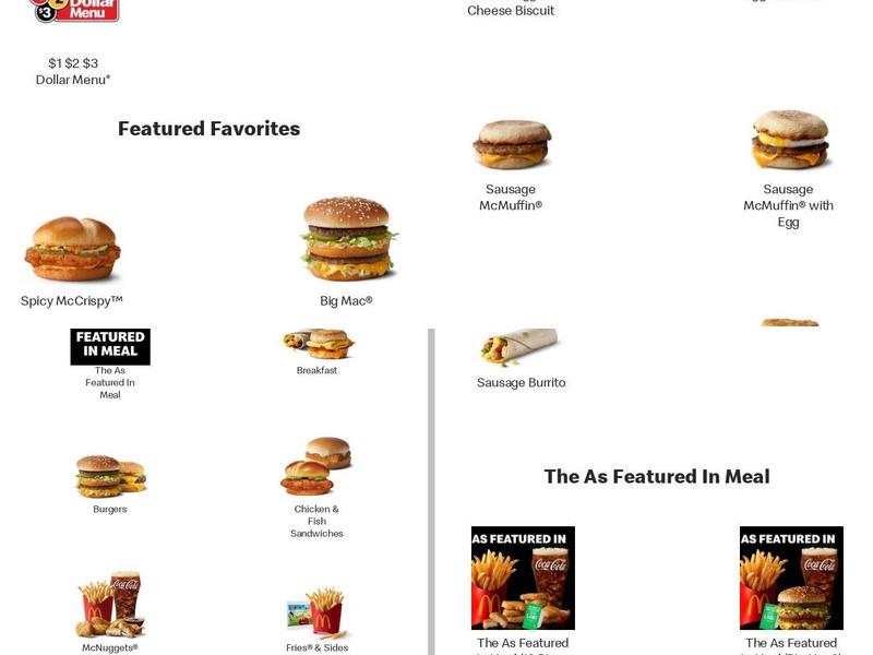McDonald's Menu