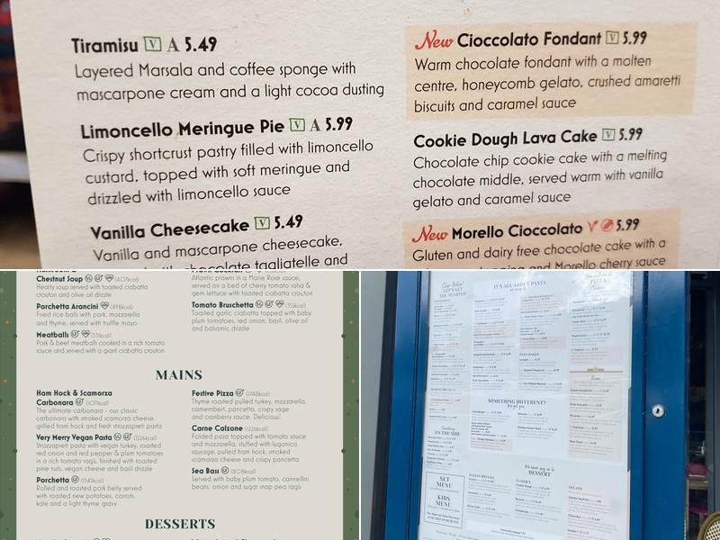 Bella Italia - Hempstead Valley Menu