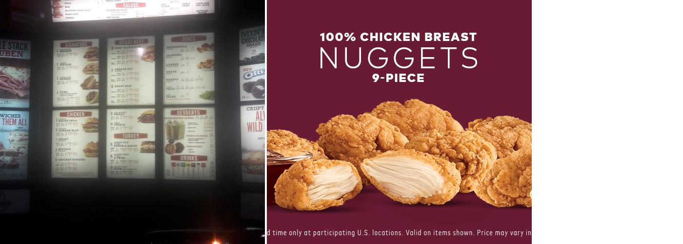 Arby's Menu