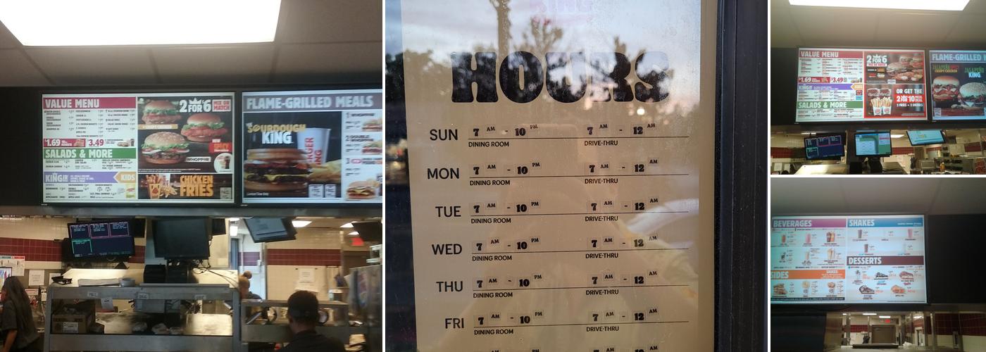 Burger King Menu