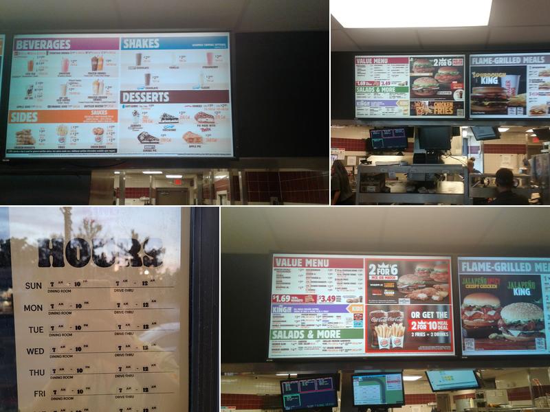 Burger King Menu