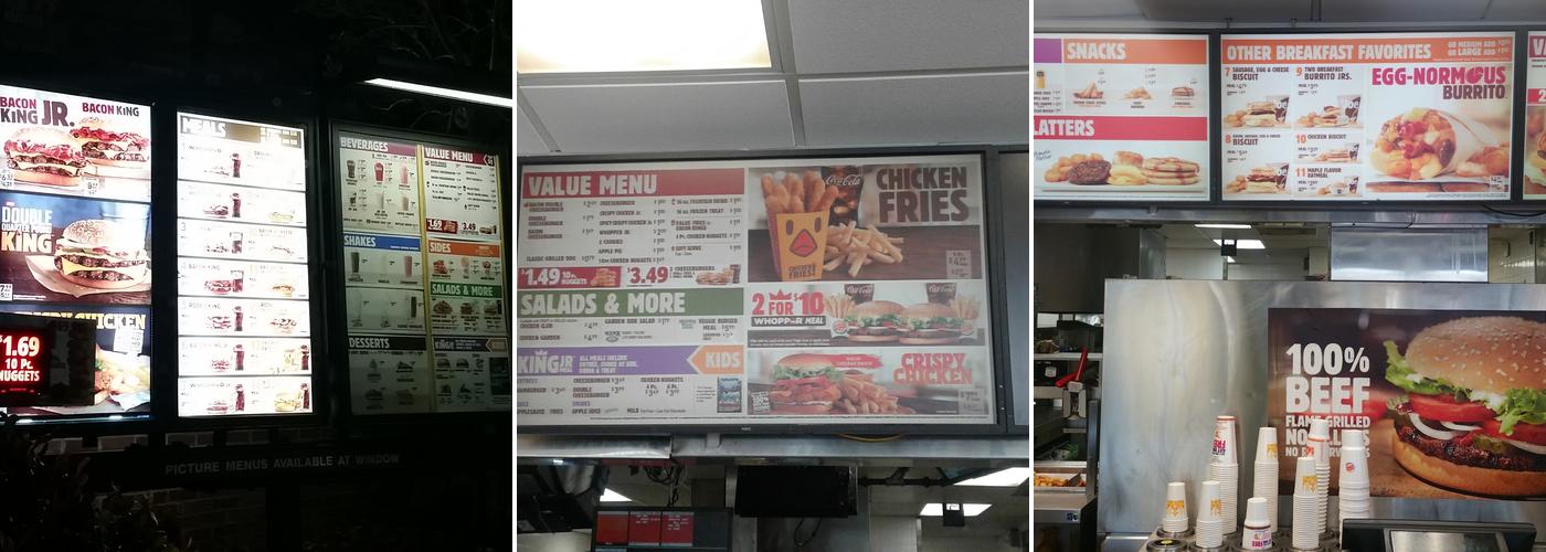 Burger King Menu