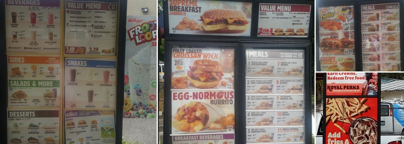 Burger King Menu