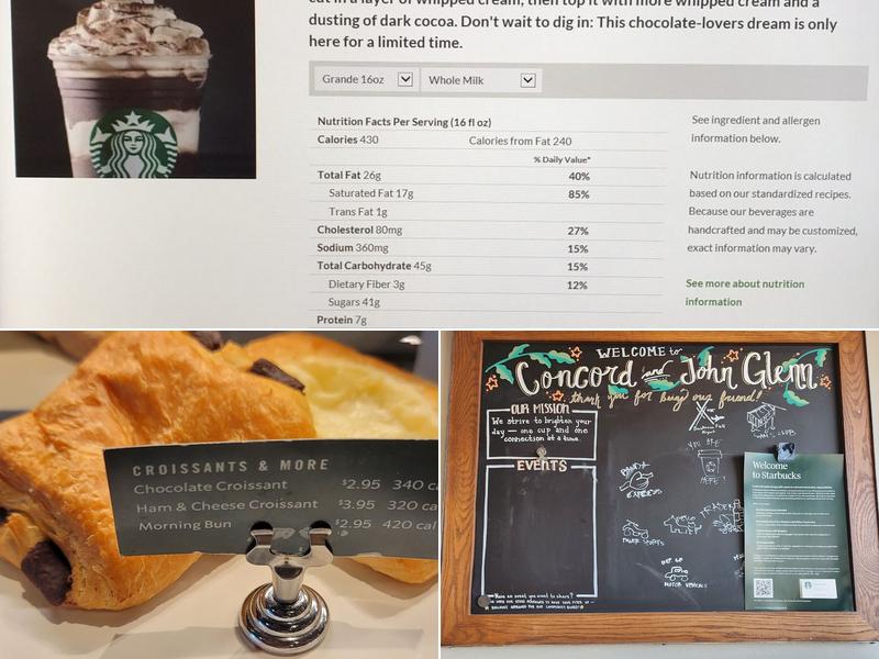 Starbucks Menu