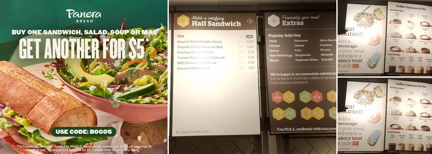 Panera Bread Menu