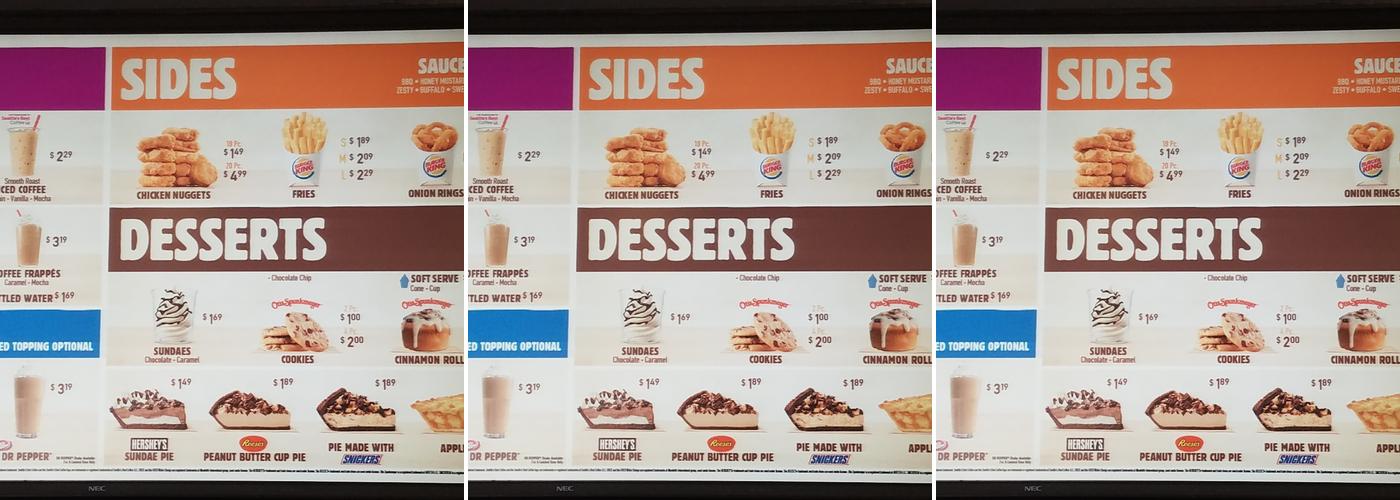 Burger King Menu
