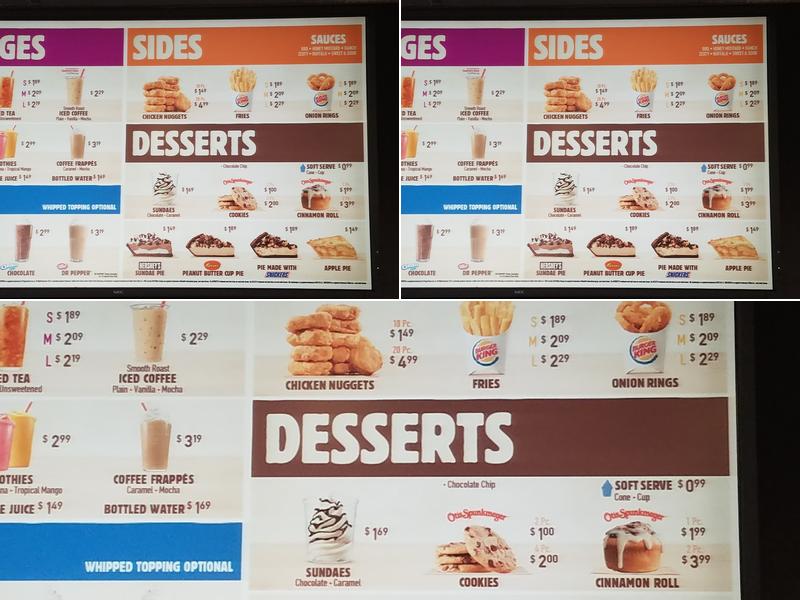 Burger King Menu