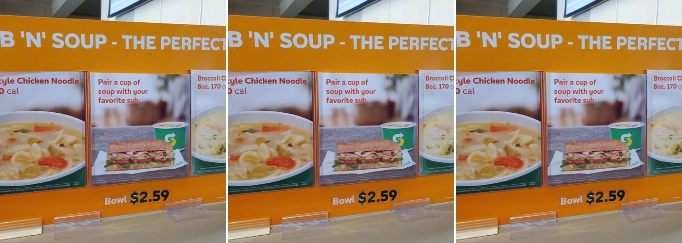 Subway Menu