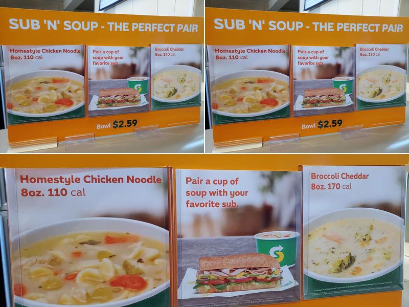 Subway Menu