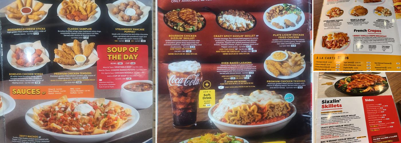 Denny's Restaurant Menu