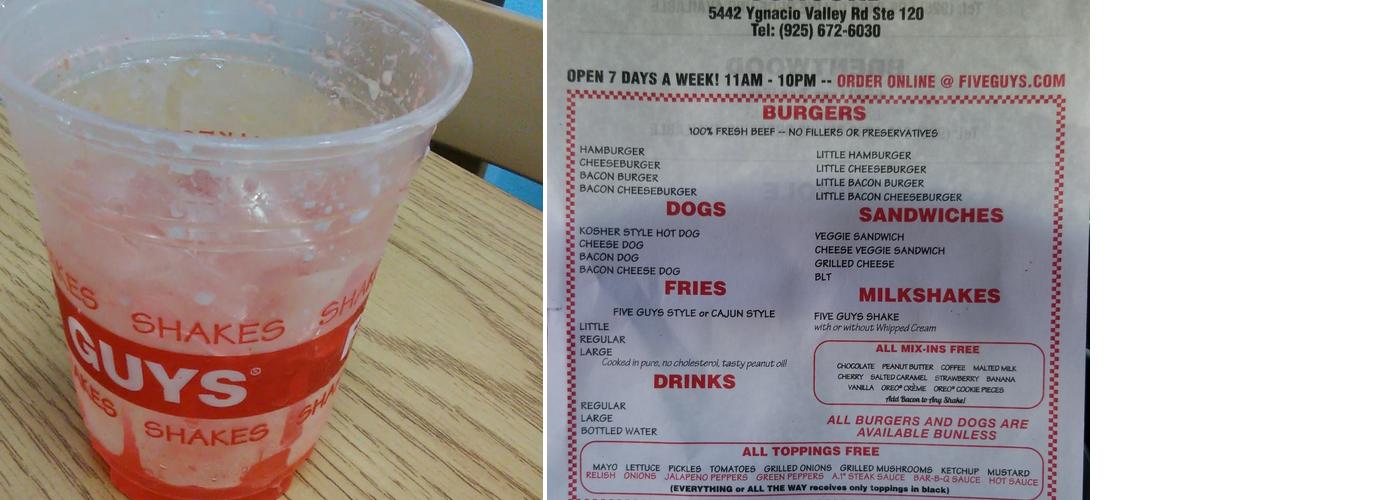 Five Guys Menu