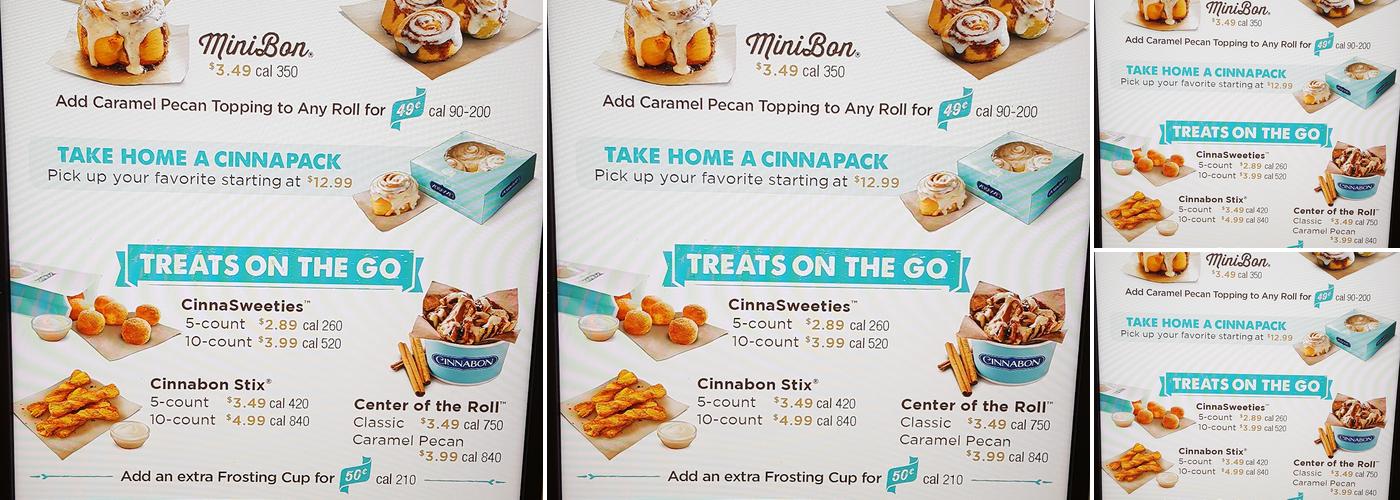 Cinnabon Menu