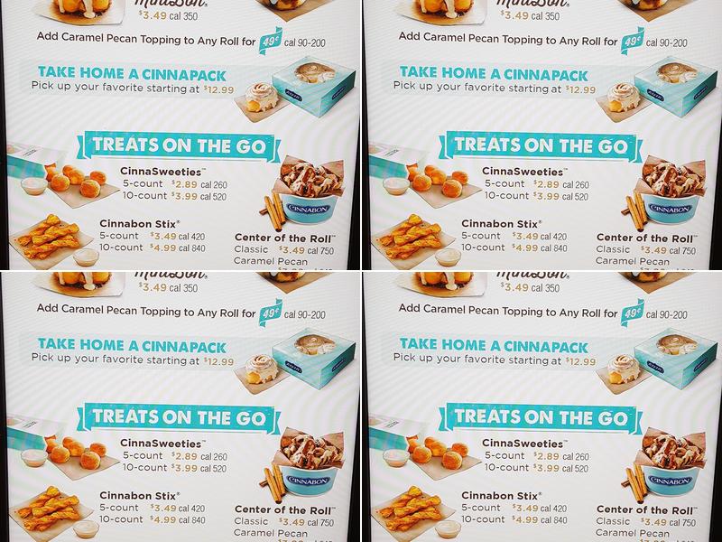 Cinnabon Menu