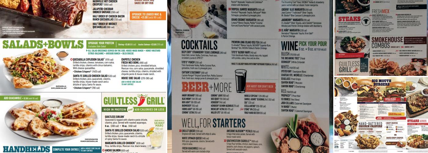 Chili's Grill & Bar Menu