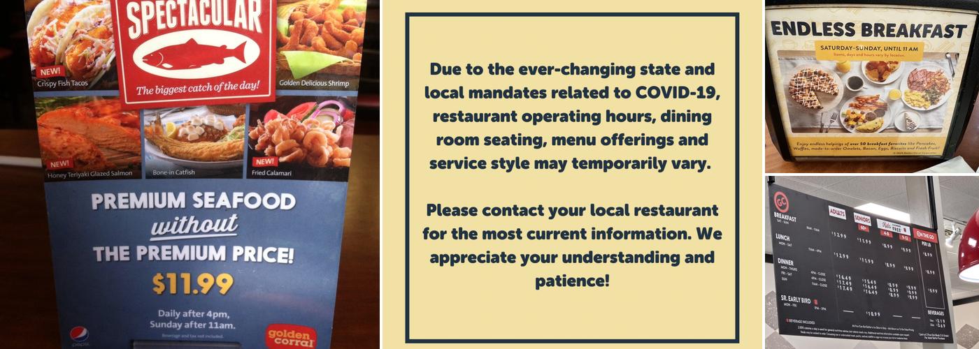 Golden Corral Buffet & Grill Menu