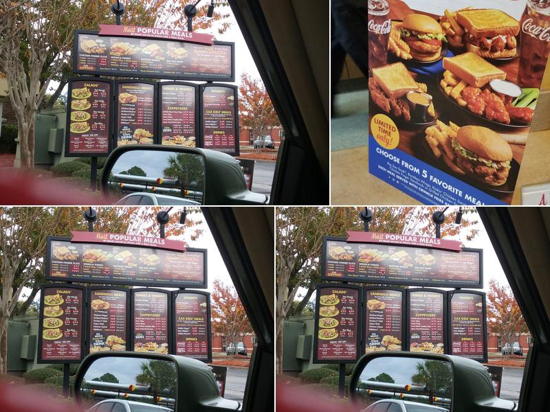 Zaxbys Chicken Fingers & Buffalo Wings Menu