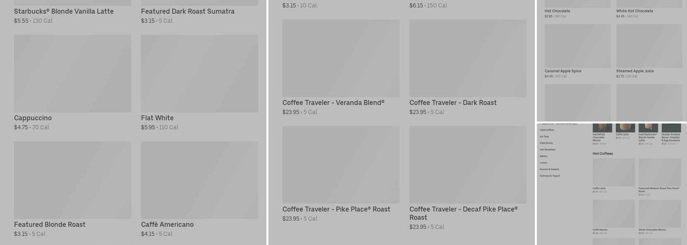 Starbucks Coffee Company Menu