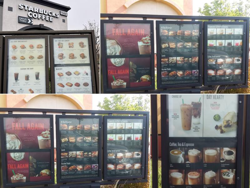 Starbucks Menu