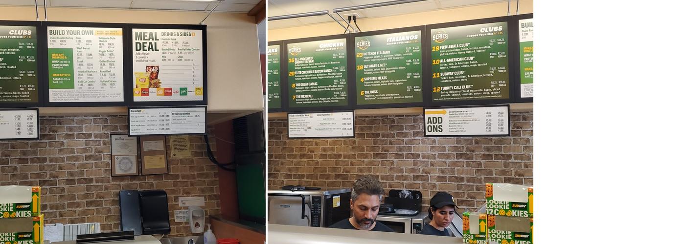 Subway Menu