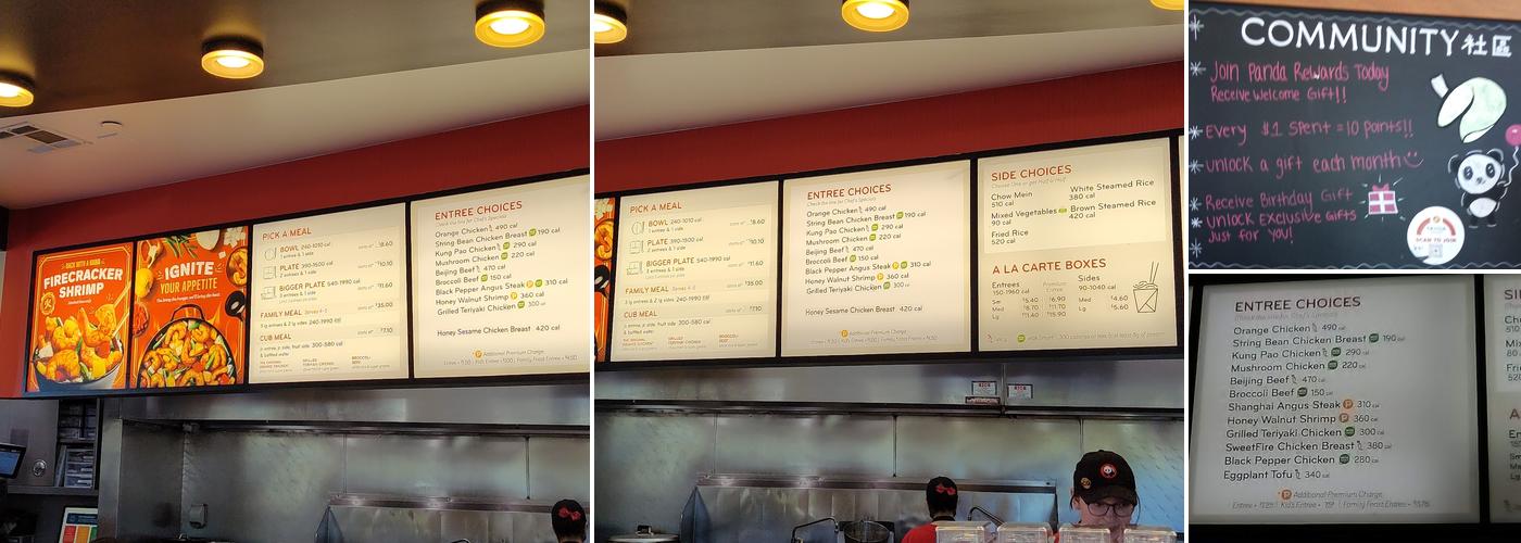 Panda Express Menu