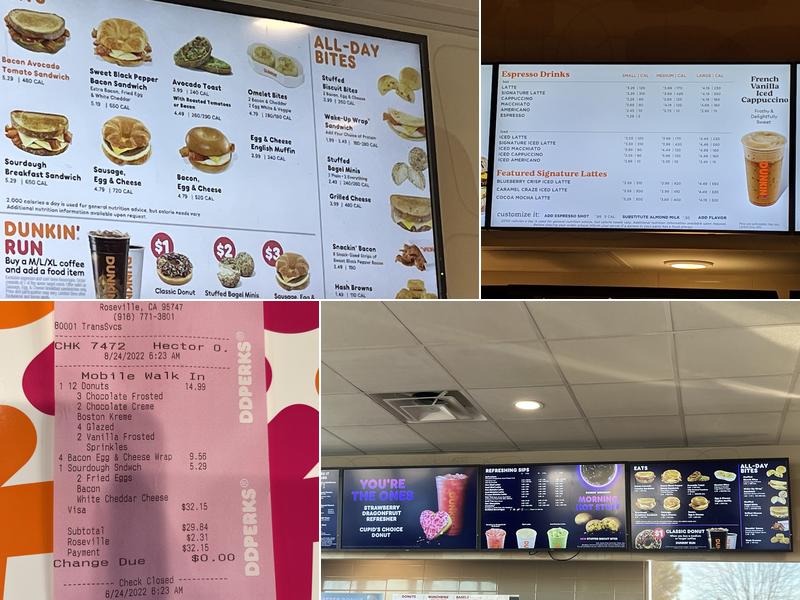 Dunkin' Menu
