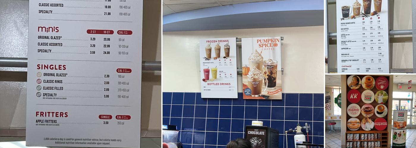 Krispy Kreme Menu