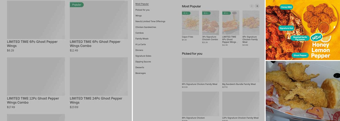 Popeyes Louisiana Kitchen Menu