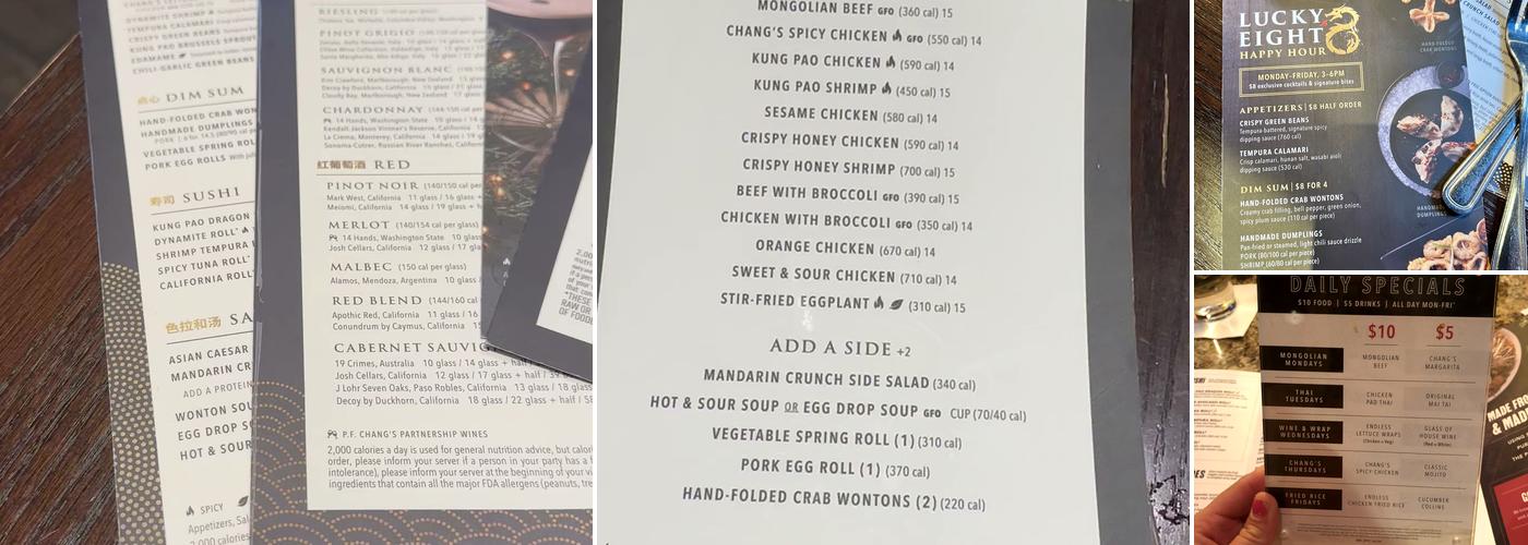 P.F. Chang's Menu