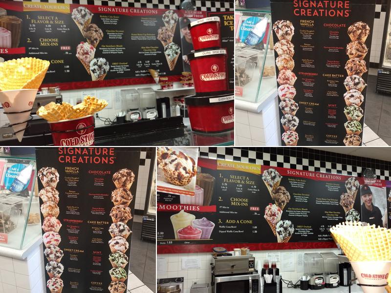 Cold Stone Creamery Menu