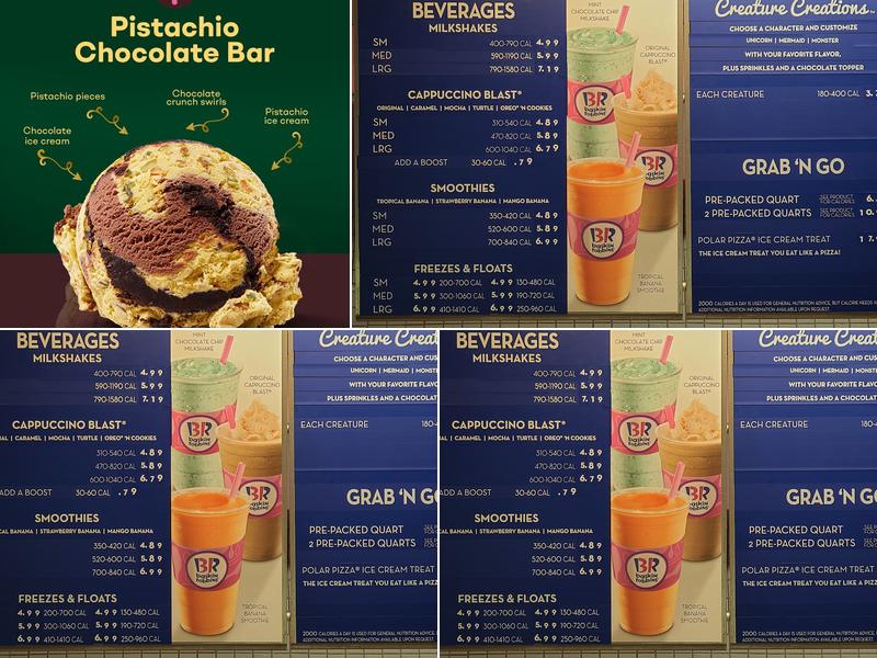 Baskin-Robbins Menu