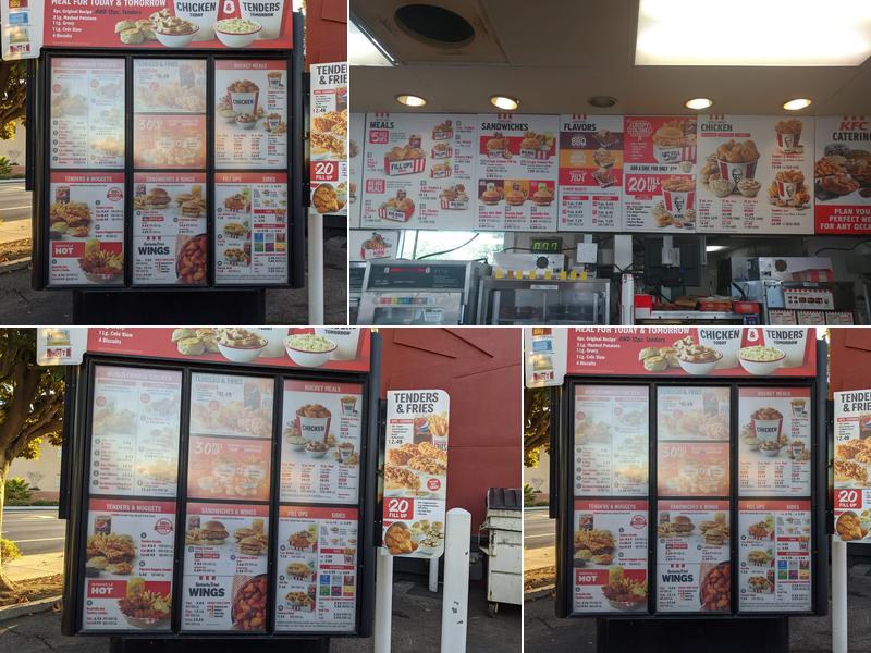 KFC Menu