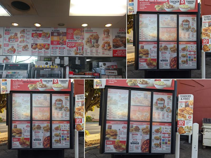 KFC Menu