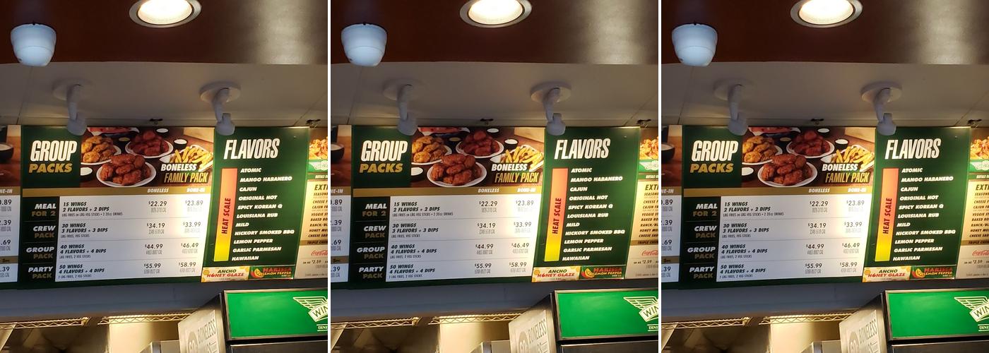 Wingstop Menu