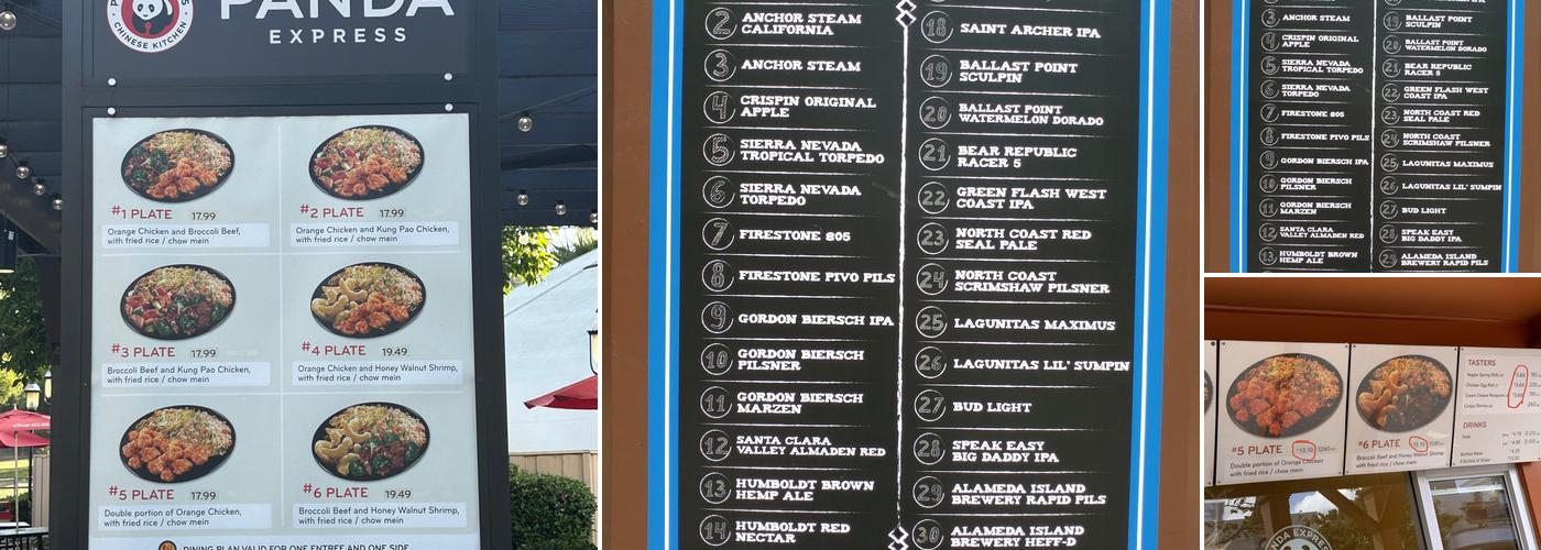 Panda Express Menu