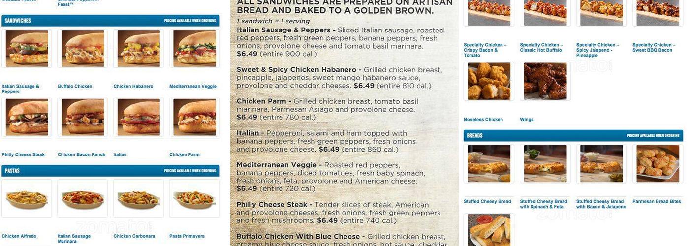 Domino's Pizza Menu