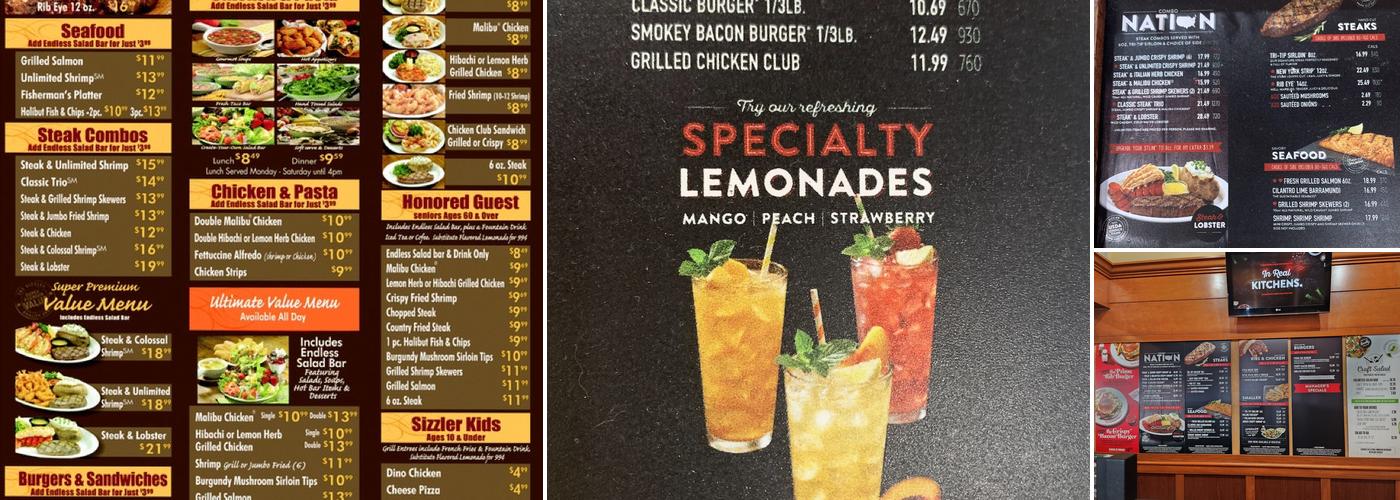 Sizzler Menu