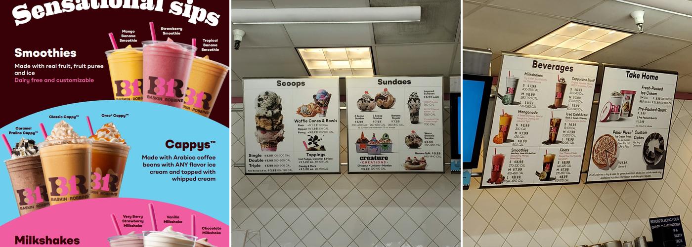 Baskin-Robbins Menu