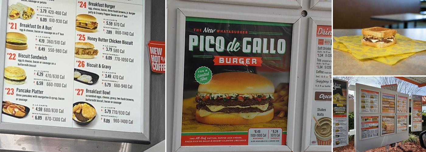 Whataburger Menu