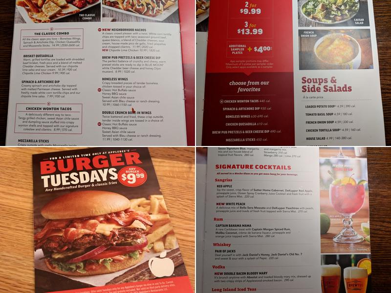 Applebee's Grill + Bar Menu