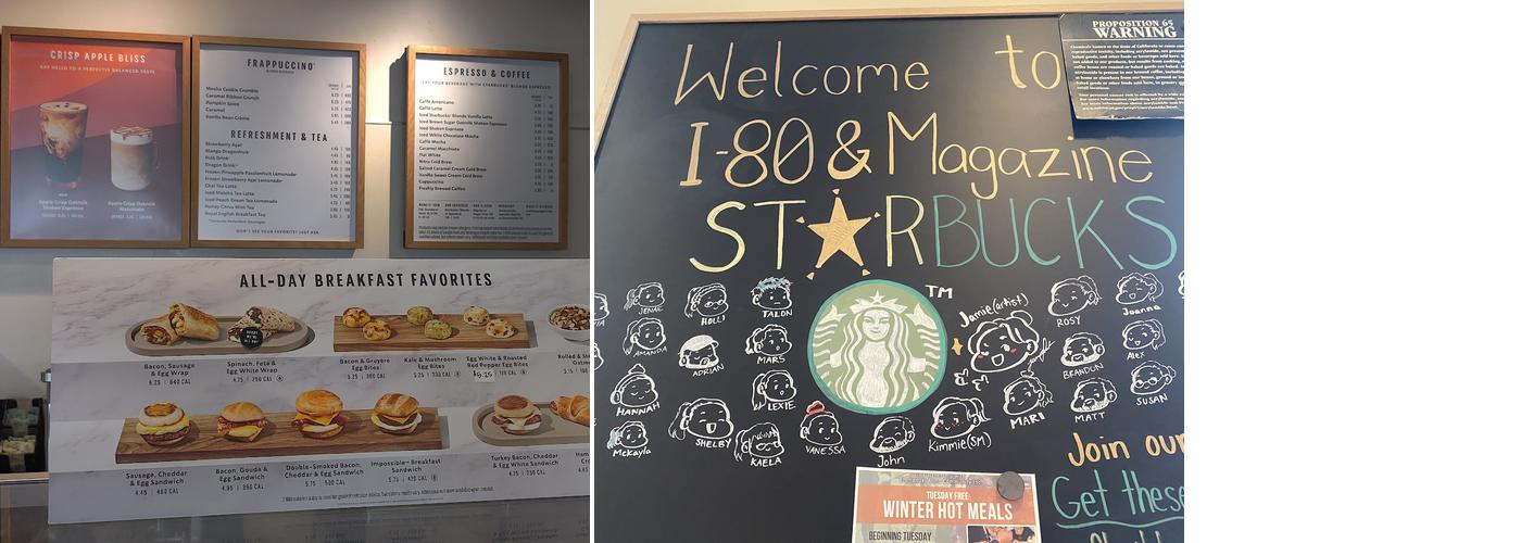 Starbucks Menu