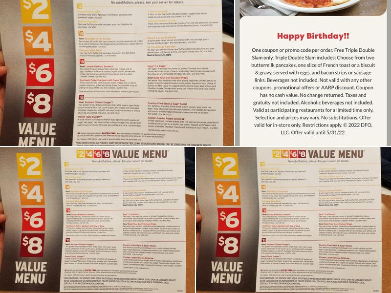 Denny's Restaurant Menu